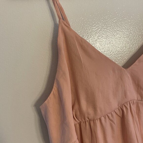 American Eagle Women L Peach Spaghetti Straps V-Neck Crop Babydoll Tank Top NWT - Picture 4 of 9